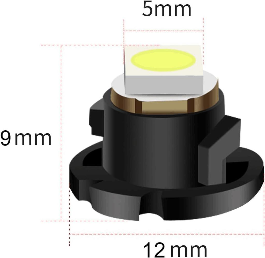 Biqing 10 шт. T4.7 метровая светодиодная лампа 6500K белая метровая лампа DC12V универсальная для автомобилей, мотоциклов, скутеров, грузовиков простая установка клиновидная лампа