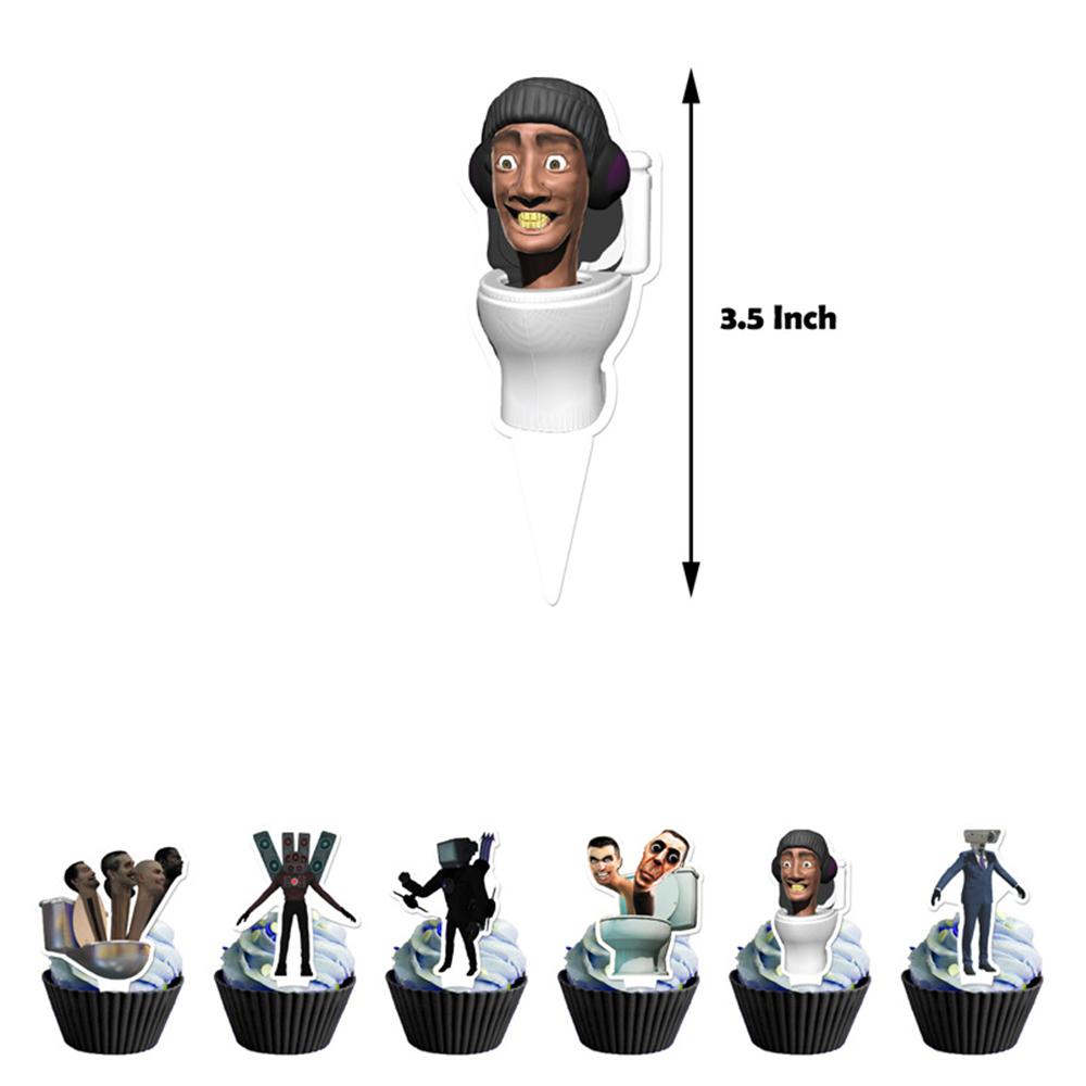 32 шт. Skibidi туалетные принадлежности для вечеринок, включая воздушные шары для торта и баннера