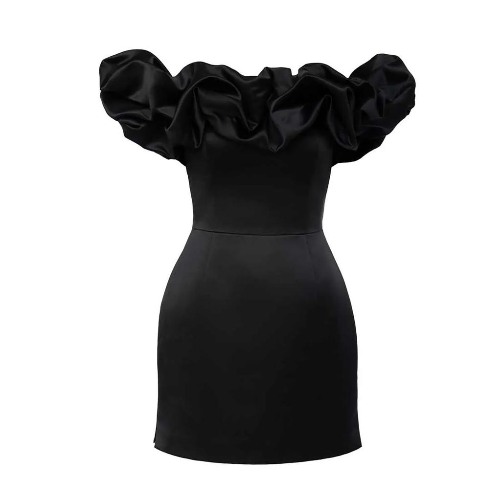 Женский однотонный бюстгальтер, сексуальное облегающее платье с открытыми плечами и запахом на бедрах
