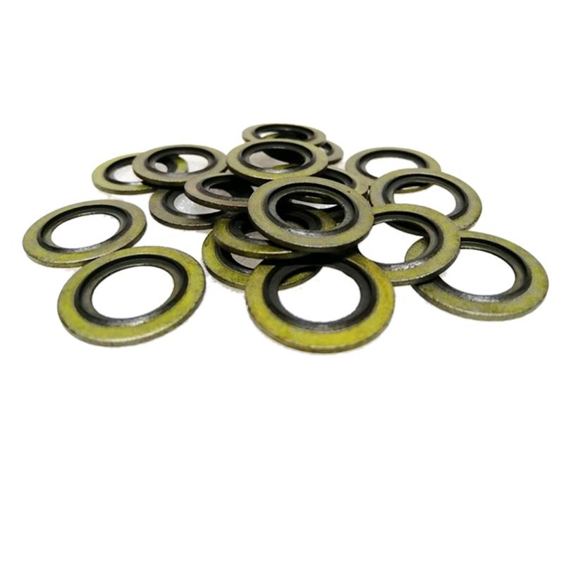 20PCS Engine Oil Drain Plug Gasket 016393/016454 For Citroen,Toyota,Renault,Fiat,Iveco,Nissan,Opel,Volvo,Mini