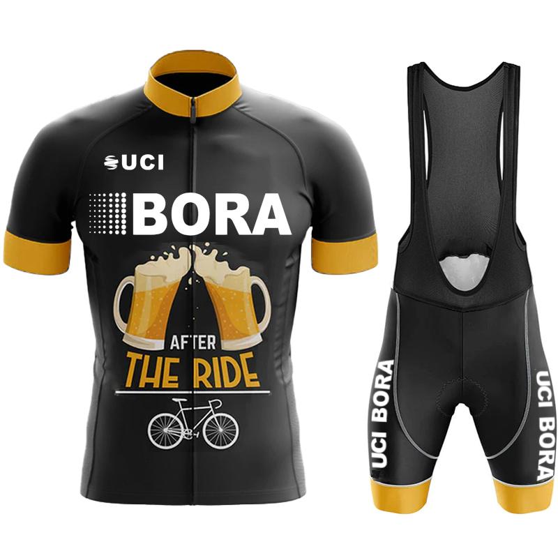 Team Jersey Men's Cycling Pants with Gel UCI BORA Outfit Set Jerseys Man Blouse Summer Clothes Mountain Bike Clothing Mtb