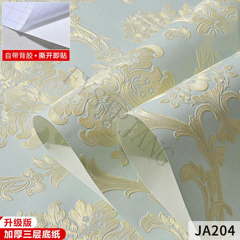 Европейский стиль Пасторальные 3d Самоклеящиеся обои Наклейки для украшения спальни Гостиная ТВ фон Стена Комнатные обои