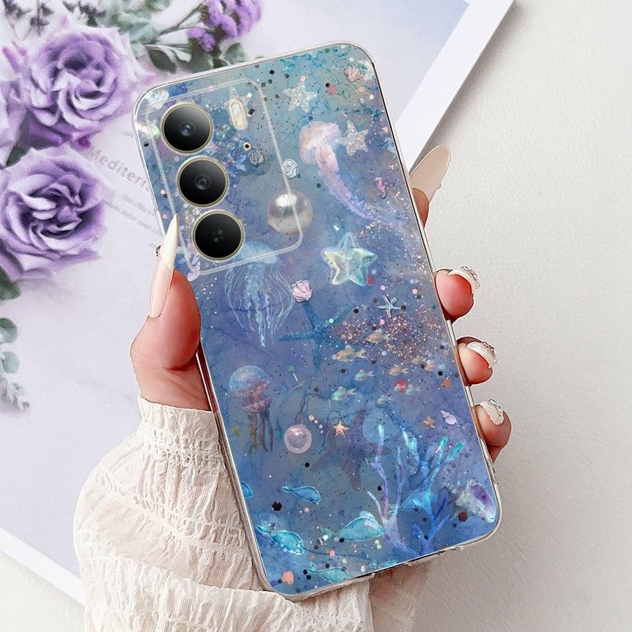 Для OPPO Realme C75 4G Чехол 2025 Новая Мода Бабочка Сердце Цветок Мягкий Прозрачный Силиконовый Чехол Для RealmeC75 C 75 Чехол