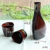ORANGE APRON Ceramic Sake 150ml Lacquer Made in Japan Perfect Katakuchi Ochoko Set, Capacity, Brown, (Mino Ware), Boxed, Gift, (Sake Cup), (Sake Cup)