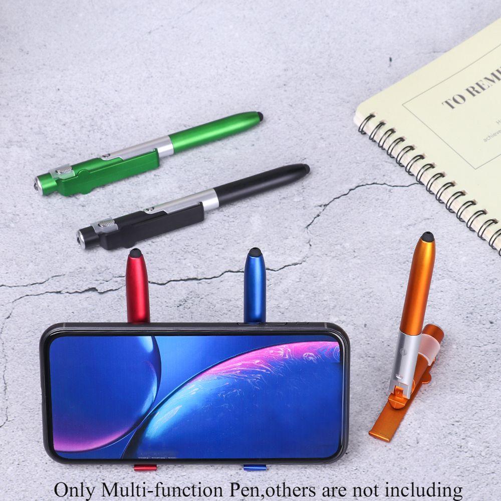 LED Light Electronics Foldable Ballpoint Pen Touch Screen Pen Capacitive Pen Mobile Phone Stand