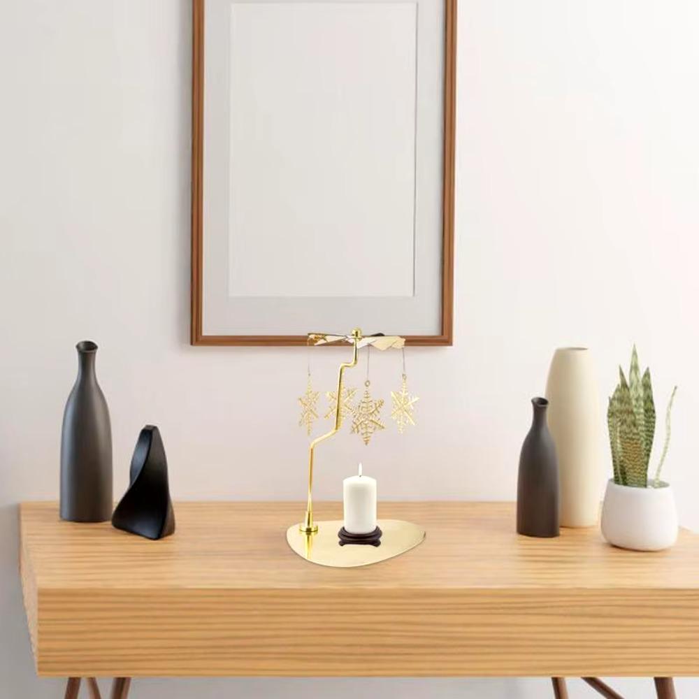 С вращающейся подставкой-подсвечником из нержавеющей стали, подсвечник для чайной свечи, романтический вращающийся подсвечник, подарок