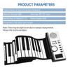 61 Keys Roll Up Piano Keyboard Portable Soft Silicone Electronic Piano with Built-in Speaker LCD