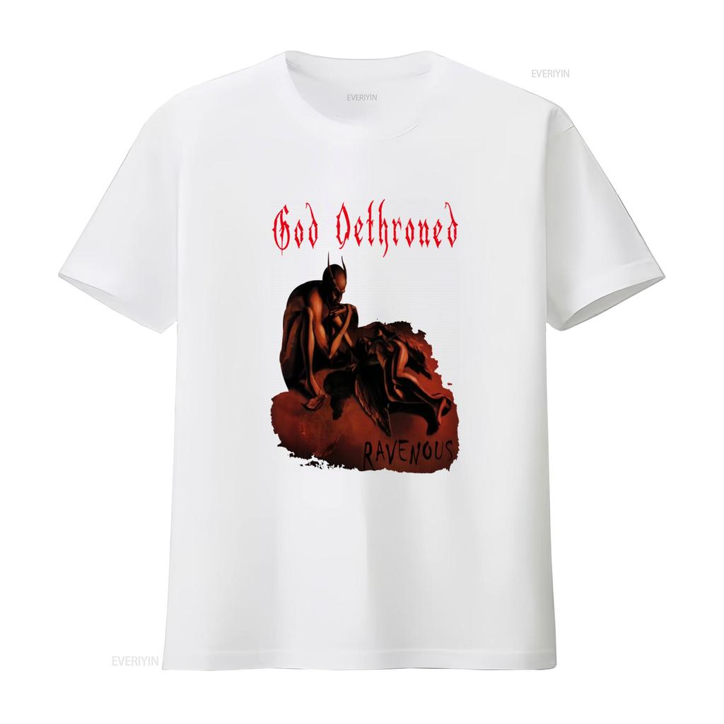 New DTG T shirt GOD DETHRONED Ravenous Design Heavy Metal Band Inspired Size vintage Washed Slightly Stretched Breathable homme
