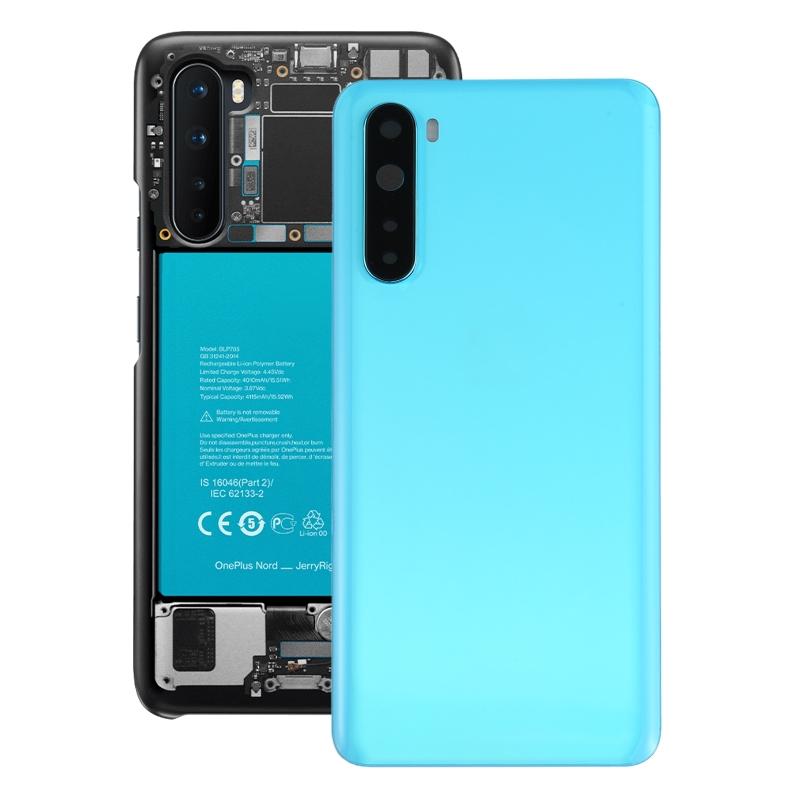 Для OnePlus Nord задняя крышка аккумулятора с крышкой объектива камеры