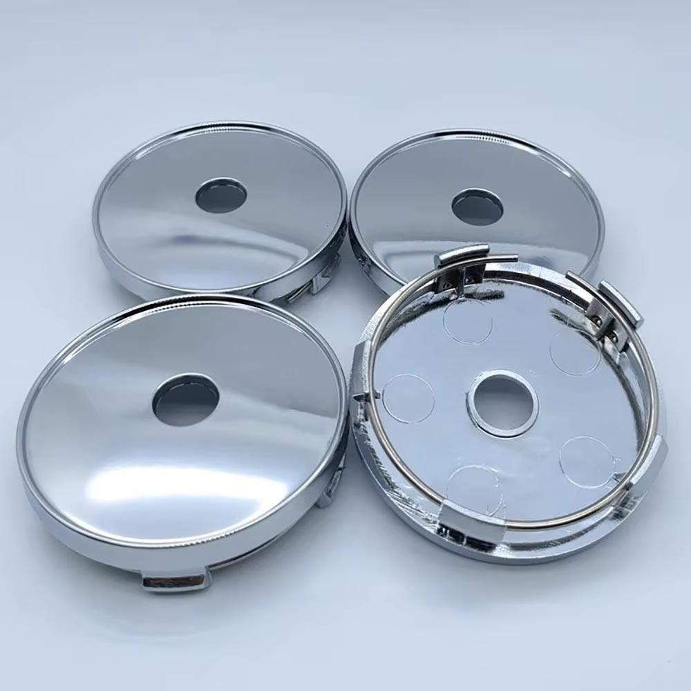 4Pcs Universal Wheel Tire Parts Car Hub Center Covers Dust-proof ABS Plastic Hub Center Cover 60mm Black Silver Wheel Hubcap