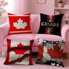 Canada Canadian Flag Ca Leaf Cushion Cover Summer Coolness Linen Fabric Double-Sided Printing Pillow Case Sofa Home Decor Gift