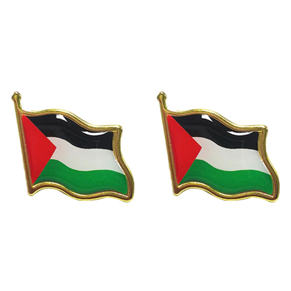 1-20PCS Palestine Flag Pin Badge Stainless Steel Palestineflag Pin Lapel Badge Palestine National Enamel Brooch Badge Armband