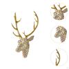 Deer Head Wall Mount Decor Centerpiece Artwork Resin Home Decoration Hanging Ornament Sculpture