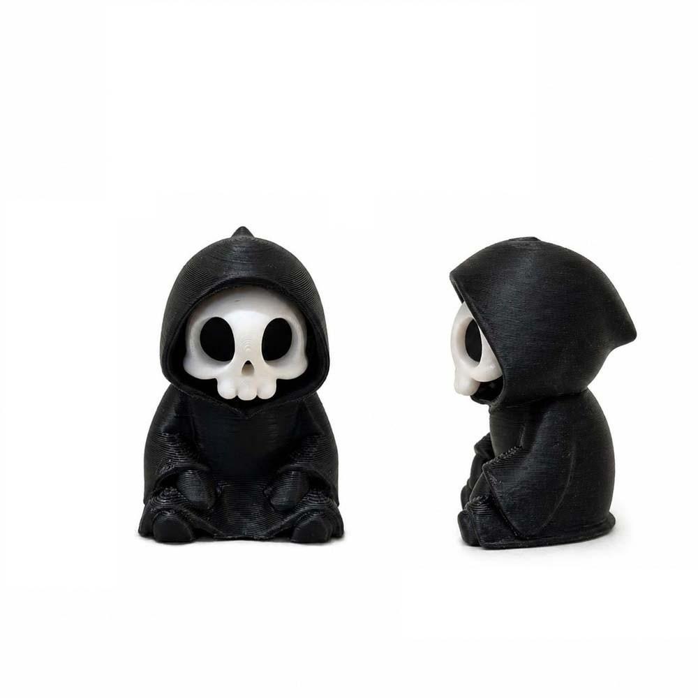 Cute Grim Reaper Toy PLA Halloween Miniature Ghost Desk Statue 3D Printed Doll Bookshelf