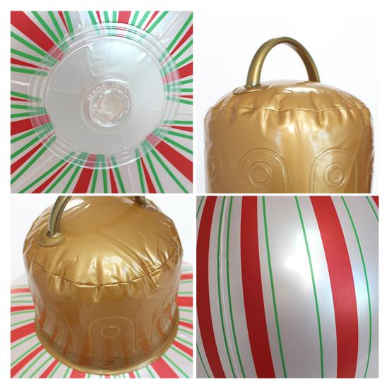 16" Giant Inflatable Christmas Ball Ornaments Large PVC Blow Ball Decorations for Indoor Outdoor Yard Lawn Porch Decor