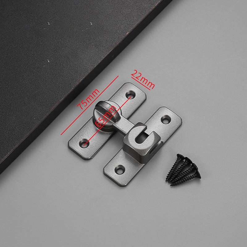 Защелка для двери Дверные засовы Домашняя безопасность Сверхпрочный цинковый сплав 90 180 градусов Легкая установка Замок для раздвижной двери Противоугонный замок