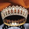 Vintage Baroque Queen King Tiaras and Crowns for Bridal Wedding Tiara Prom Birthday Crown Round Diadem Hair Jewelry Gift