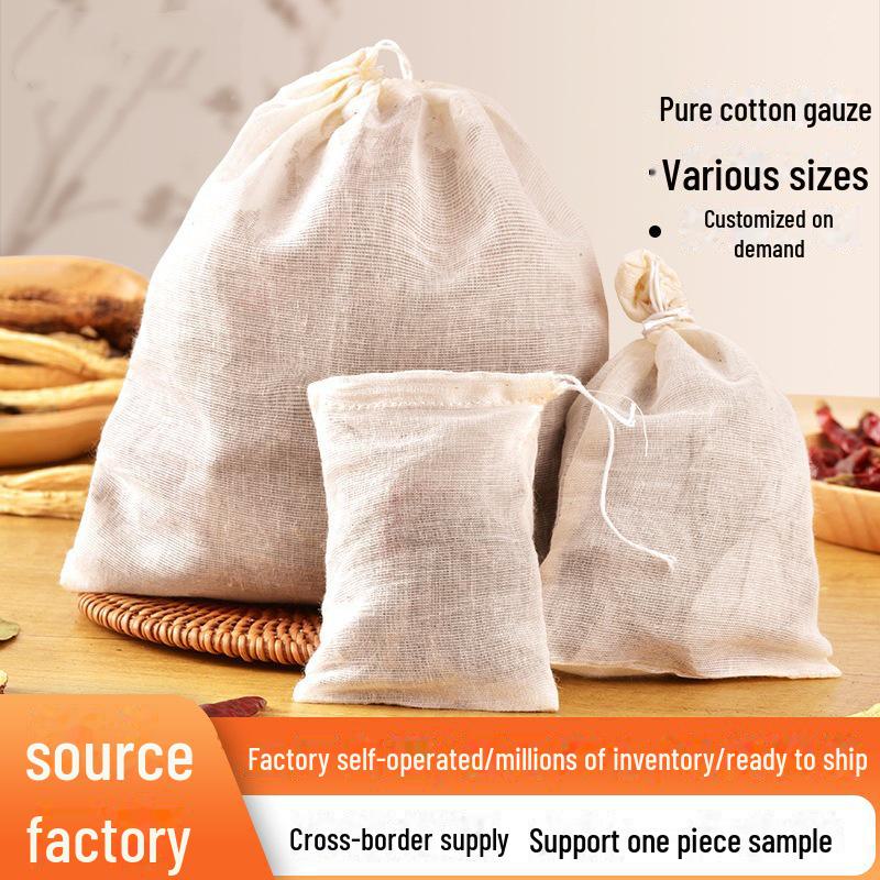 Cotton Cloth Bags for Stewed Food, Decoction, Seasoning, Filtration, and Tea