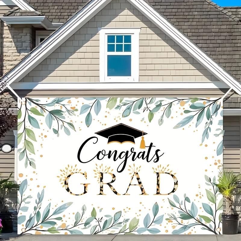 1 graduation banner - made of polyester material, with the design of "Congratulations on Graduation" on it