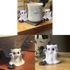Мини-фигурка призрачного кота на Хэллоуин, настольная фигурка из материала Ecopvc, для подарка и декора