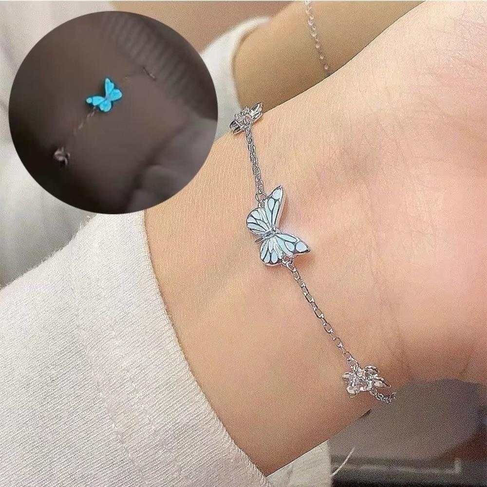Sweet Butterfly Bracelet Elegant Women Jewelry Ins Forest Necklace Bracelet Girl