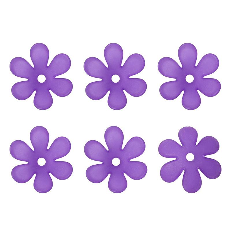 50 шт. акриловые бусины матовые однотонные шестилепестковые цветочные аксессуары для DIY ожерелье браслет серьги изготовление ювелирных изделий