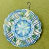 Teal and Lime Green Wind Spinner Outdoor Decor Metal Geometric Design for Garden Patio Yard No Batteries Needed Hanging Ornament