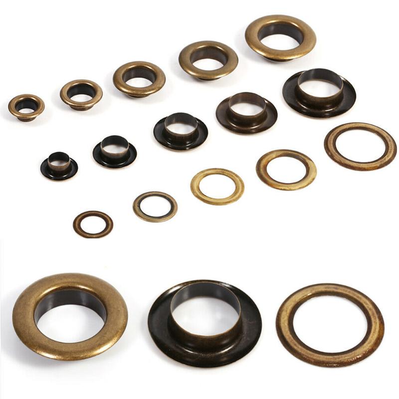 100 шт. ушко с шайбой, кожаная ремонтная втулка 4 мм, 5 мм, 6 мм, 8 мм, 10 мм, 12 мм, 14 мм и 17 мм