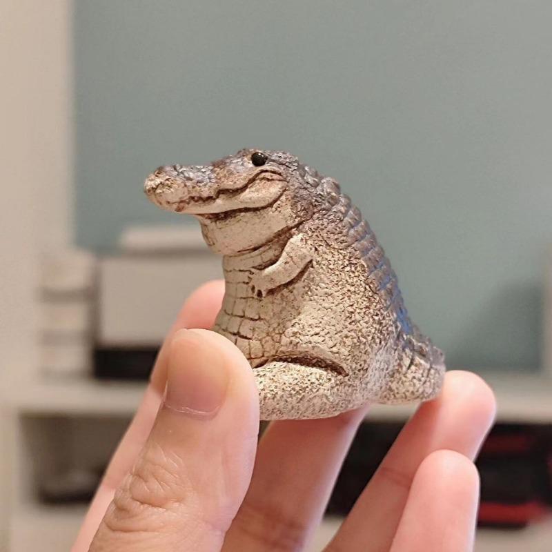 Creative 1pcs Boutique Tea Petting Little Crocodiles Tea Pet Ornaments Handmade Tea Ceremony Financial Decorative Toys Gift