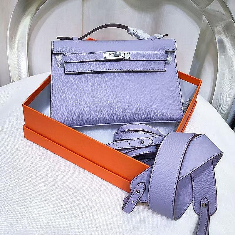 High End Quality New Palm Print EP Bag First Generation Genuine Leather Women's Bag Cowhide Buckle Handheld Shoulder Crossbody Bag