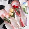 Transparent Bouquet Plastic Bag Literary Flower Wrapping Paper New Rose Packaging Bags