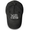 I HAVE FAITH" Print Snapback Sun Hat, Trucker Hat Solid Color Lightweight Fit Sun Protection Adjustable Baseball Hat