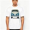 Vintage Blue Camper Van Peace Print Unisex T Shirt Camping Sup Skateboard Rock Tarot Soft Short Sleeve White Black Daily Tops
