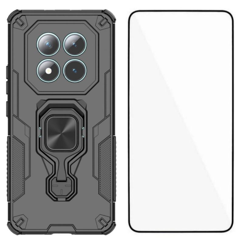 Для Xiaomi Poco M8 5G/Redmi Note 15 5G (Глобальный) Чехол для телефона WANLONFENG PC TPU Задняя крышка Подставка с закаленным стеклом