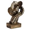 CraftIndia Золотая Смола Статуэтка Человеческого Лица Спящего на Руках Декоративный Предмет для Декора Дома Гостиной Спальни|