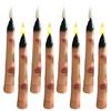 Halloween LED Finger Taper Candles Flameless Flickering Finger Candle Sticks Battery Operated Fake Candles with Remote for Holiday Home Decor