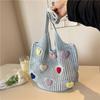 Сумка-тоут с выемкой Lover Heart Woven Bag, пляжная сумка, большая вместимость, сумка на плечо в богемном стиле для девочек
