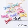 40Pcs Mini Grosgrain Ribbon Bow Tie Appliques Flatback Scrapbooking Ornamnet Patches Accessories DIY Crafts Supplies