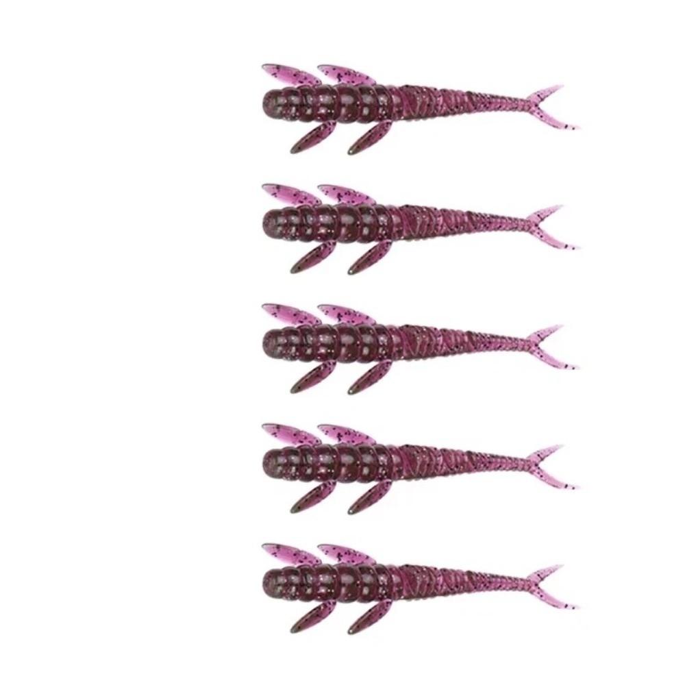 20pcs 7.3cm/1.3g Fishing Lure Laser Glitter Temptation Swimming Alien Worm Soft TPE Material Artificial Lures Sport Fishing