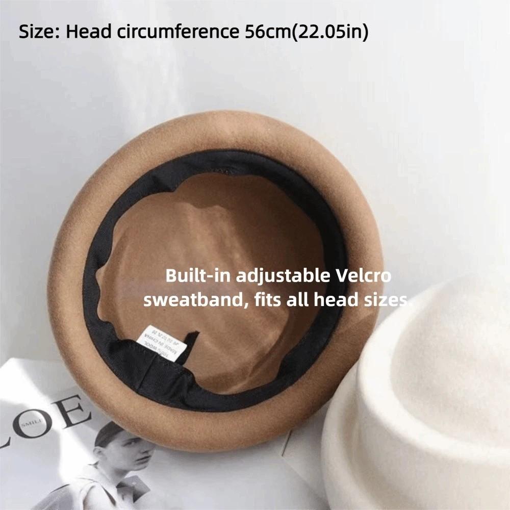 Регулируемый цилиндр для женщин 100% шерсть Миллери Береты Модная шерстяная шапка для вечеринки