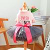 Pet Dress Dogs Cats Blue Galaxy Tulle Wedding Gown Princess Style