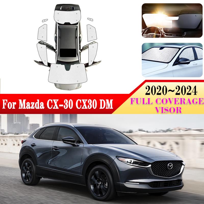 Автомобильные солнцезащитные шторки для Mazda CX 30 CX-30 CX30 DM -2024 Аксессуары Защита лобового стекла от солнца и УФ-лучей Чехлы Аксессуары
