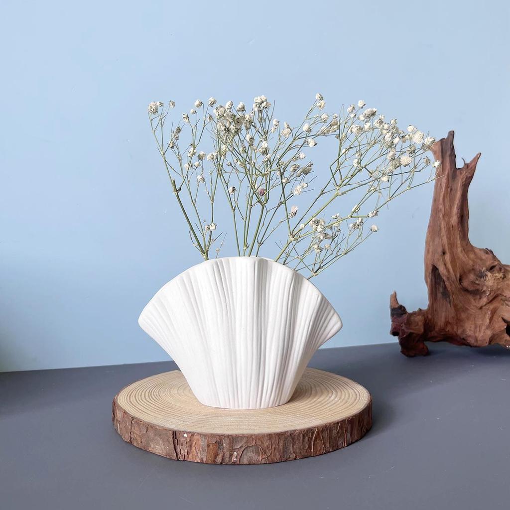 Силиконовая форма для вазы-ракушки Маленькая ваза-иллюстрация Гипсовая форма Формы для украшений в виде капель с дерева