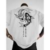 Unisexs Fish Pattern Printed TShirt Pure Cotton Simple and Loose Fit Fashionable Clothing TShirt