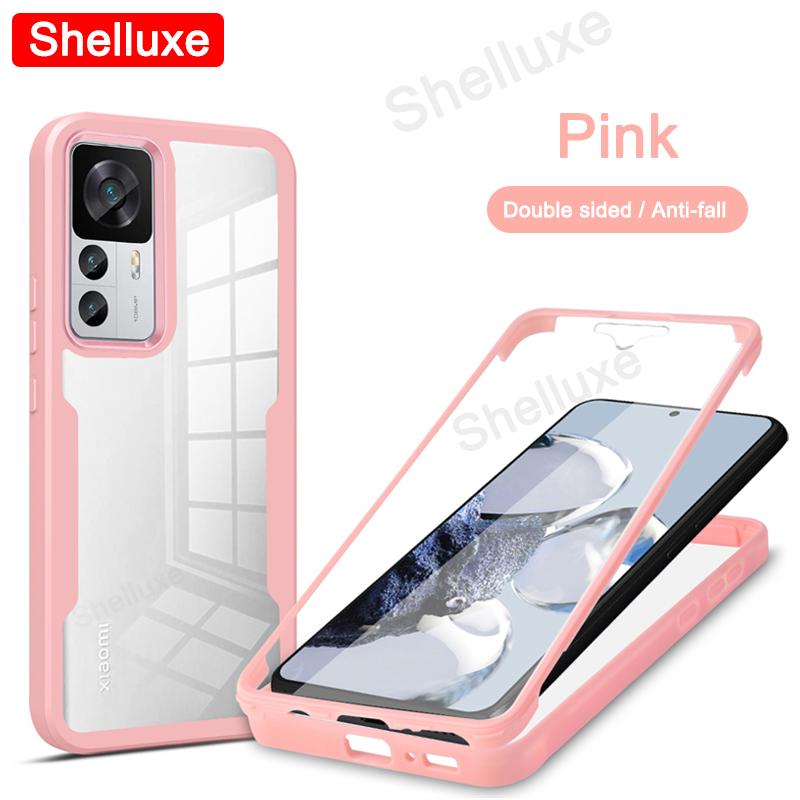 Mi12T 360 Полная защита корпуса Прозрачный чехол Shelluxe для Xiaomi Mi 12 12X 12T Pro для Xiomi Mi12 Lite Силиконовая двусторонняя крышка