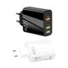 Быстрая зарядка USB C мощностью 20 Вт с 3 портами USB, вилки европейского стандарта, стильный пластиковый корпус для смартфонов, планшетов, аксессуаров