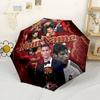 Cristiano Ronaldo Personalized Name Umbrella Compact Travel Automatic Umbrella Folding Umbrella with 8 Ribs Lightweight All-Season Use Fashion Lovers