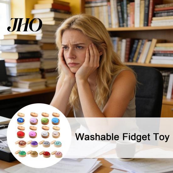 Mood Soothing Toy Steamed Bun Squeeze Toy, Cute Dumpling Stress Relief Ball, Durable Ball Slow Rising Decompression for Desk, Kawaii Fidget