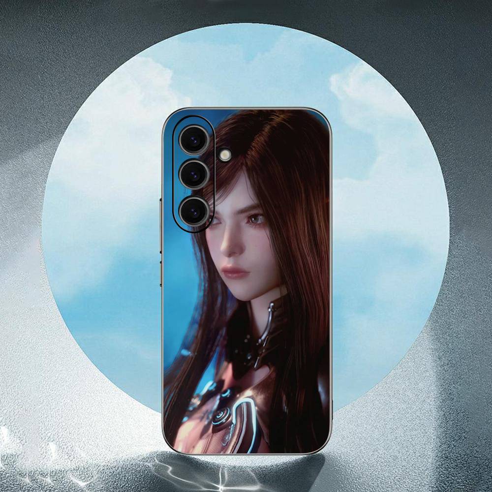 Чехол-бампер Stellar Blade ANIME для Samsung Galaxy S25 S24 S23 Ultra S22 S21 Plus S20, Черный, Мягкий Силикон, Защитный