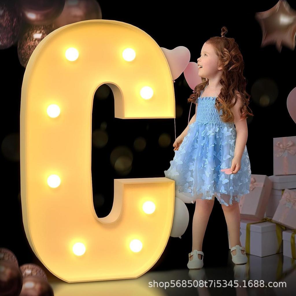 Light Up 3D Number Balloon Box Frame LED Kit For 1st Birthday Party Centerpiece Table Decor Kids Home Display Photo Prop